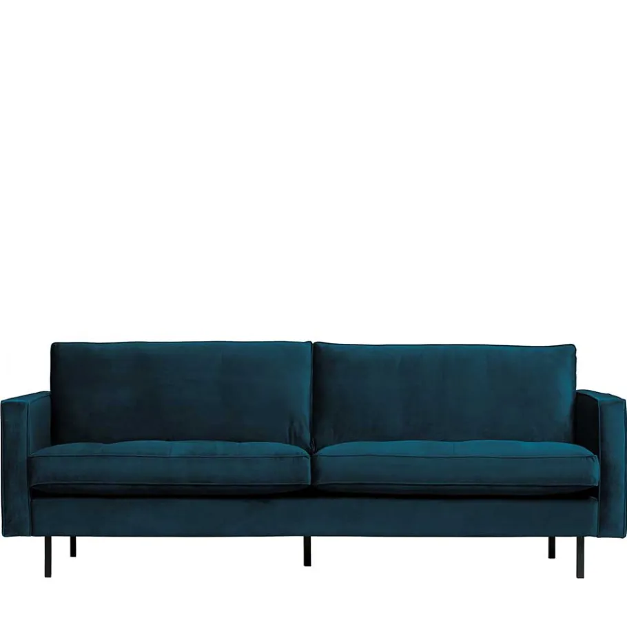 Clearance Wohnen Wohnzimmersofa in Blau Samtstoff - Cumagon