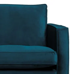 Clearance Wohnen Wohnzimmersofa in Blau Samtstoff - Cumagon