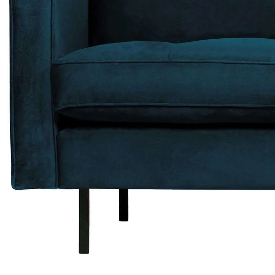 Clearance Wohnen Wohnzimmersofa in Blau Samtstoff - Cumagon