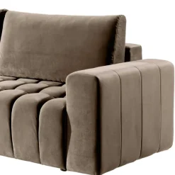 Outlet Wohnen Wohnzimmersofa mit Bettfunktion in Hellbraun - Coisma
