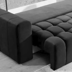 Outlet Wohnen Wohnzimmersofa mit Bettfunktion in Hellbraun - Coisma