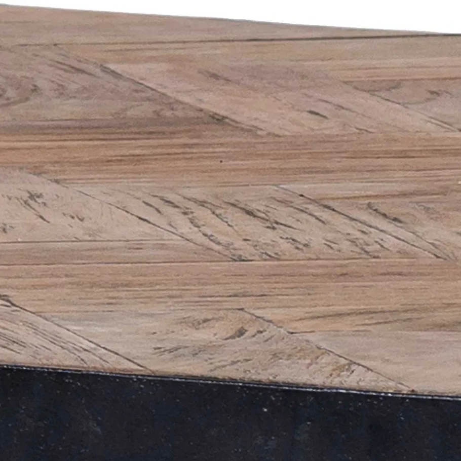 Hot Wohnen Wohnzimmertisch aus Teak mit Antik Finish - Roady