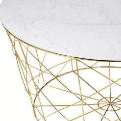 Discount Wohnen Wohnzimmertisch in Marmoroptik & Gold - Tocachy
