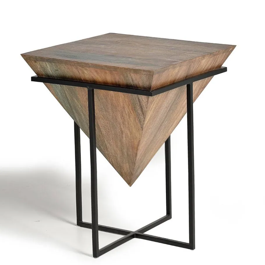 Best Wohnen Wohnzimmertisch mit Holzkorpus - umgedrehte Pyramide - Selavia
