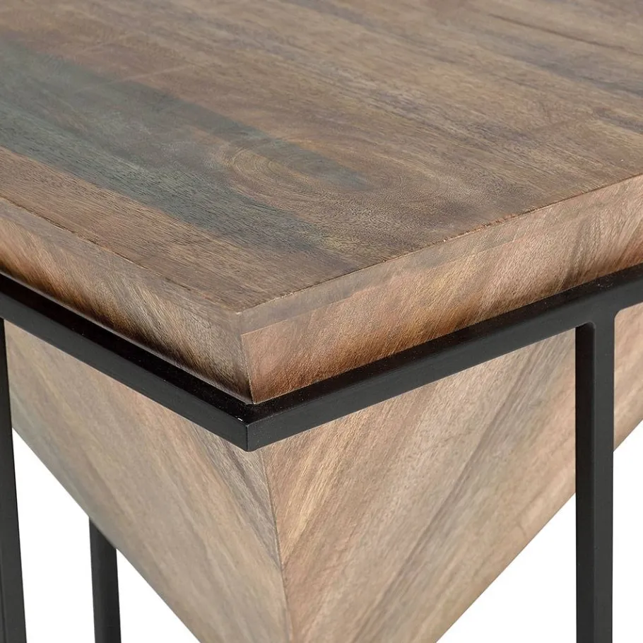 Best Wohnen Wohnzimmertisch mit Holzkorpus - umgedrehte Pyramide - Selavia