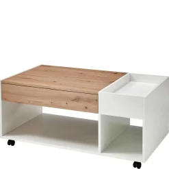 New Wohnen Wohnzimmertisch mit Rollen & Schublade - Palm