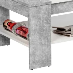 Discount Wohnen Wohnzimmertisch mit Schublade & Ablage in Beton NB - Cadylica