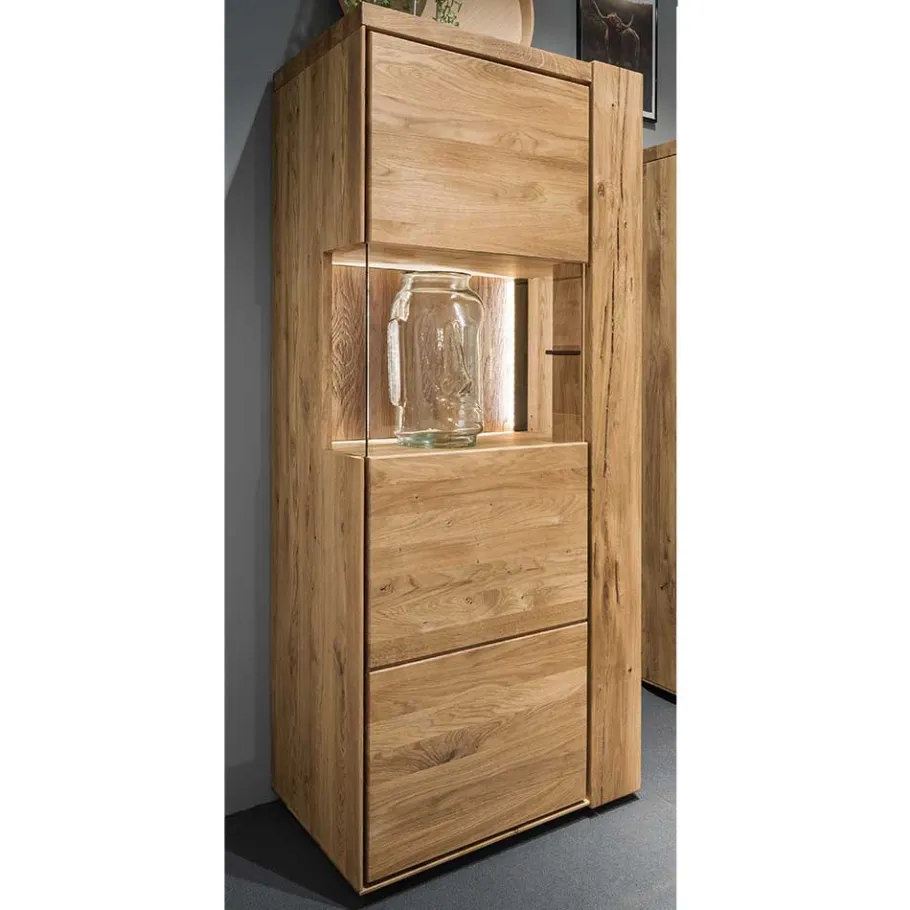 Wohnen Wohnzimmervitrine aus geöltem Massivholz - Slaraduva