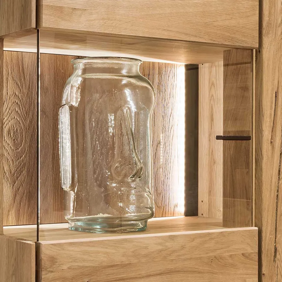 Wohnen Wohnzimmervitrine aus geöltem Massivholz - Slaraduva