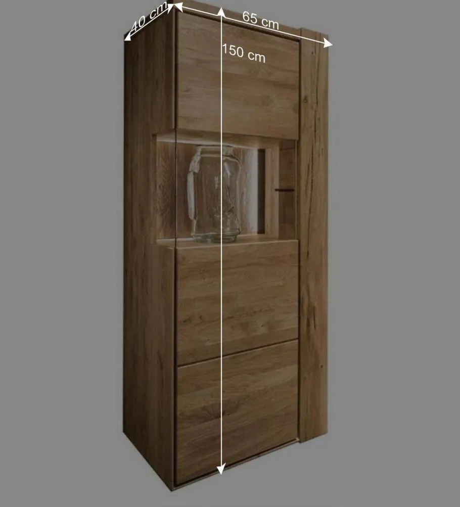Wohnen Wohnzimmervitrine aus geöltem Massivholz - Slaraduva