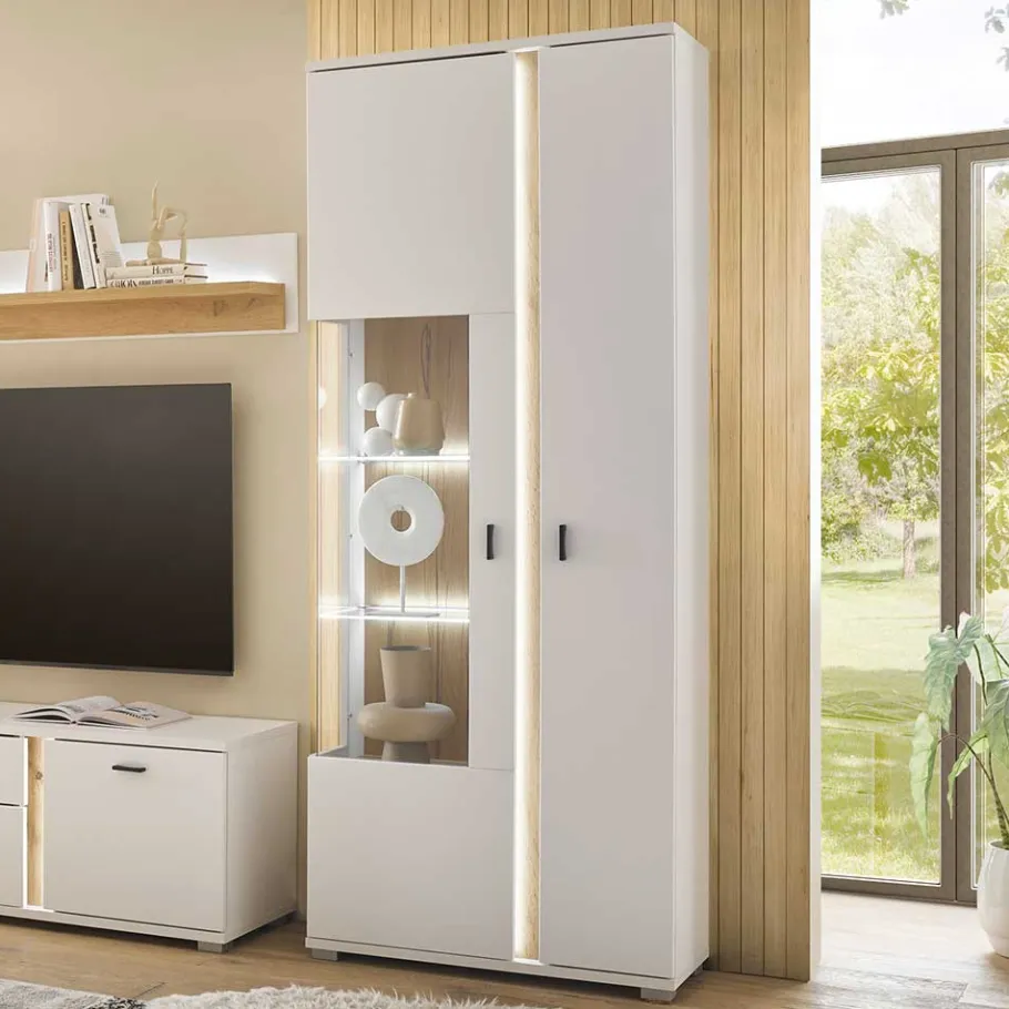 Best Wohnen Wohnzimmervitrine mit LED Beleuchtung - Racelyn