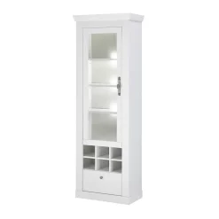 Online Wohnen Wohnzimmerwohnwand in weißer Holzoptik Pinie - Liancos (vierteilig)