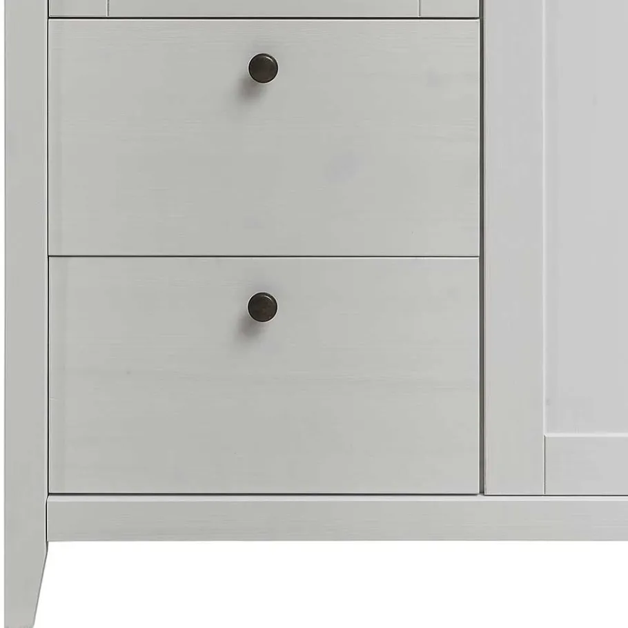 Hot Wohnen Wäscheschrank in Weiß aus Kiefer - Astinion