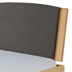 Best Wohnen 140x200 Bett aus Eiche Hell mit Kunstleder - Zubella