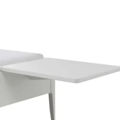 Online Wohnen 140x200 Bett in Weiß aus Buche & Kunstleder - Shian