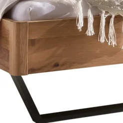 Discount Wohnen 140x200 Bett mit Naturkante Kopfteil - Wikolia