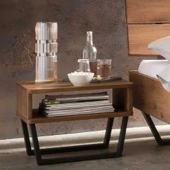 Discount Wohnen 140x200 Bett mit Naturkante Kopfteil - Wikolia