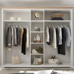 Discount Wohnen 160x200 Bettanlage & Kleiderschrank - Maggio (vierteilig)