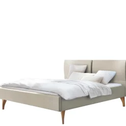Clearance Wohnen 140x200 Bettgestell gepolstert in Beige - Duarto
