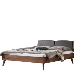 Sale Wohnen 140x200 Bettgestell in Nussbaum Braun - Nigari