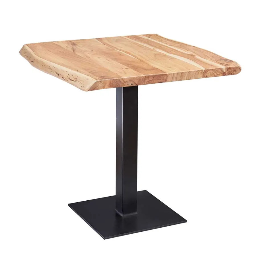 Wohnen 80x75 Bistro Esstisch mit Baumkante - Pluggia
