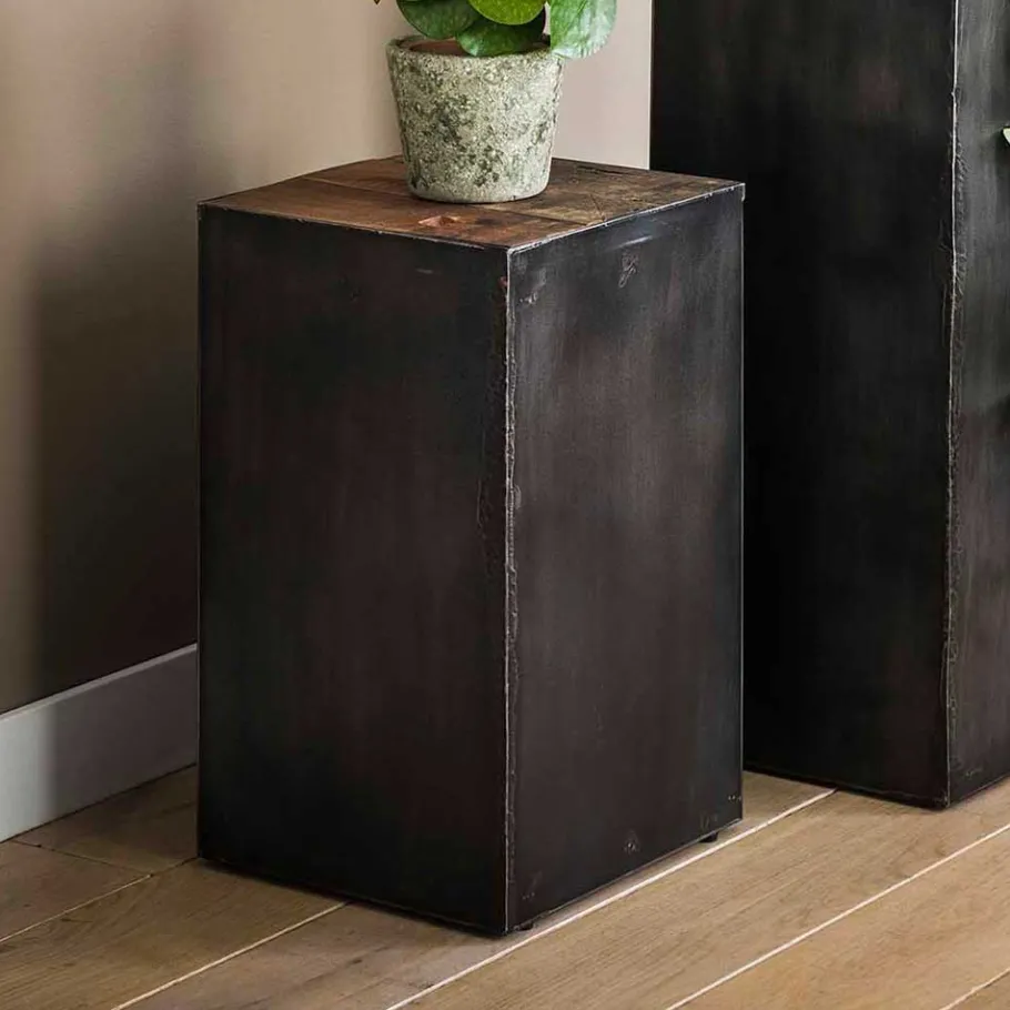 Discount Wohnen 30x30 Blumenständer aus Hartholz & Metall - Marlo