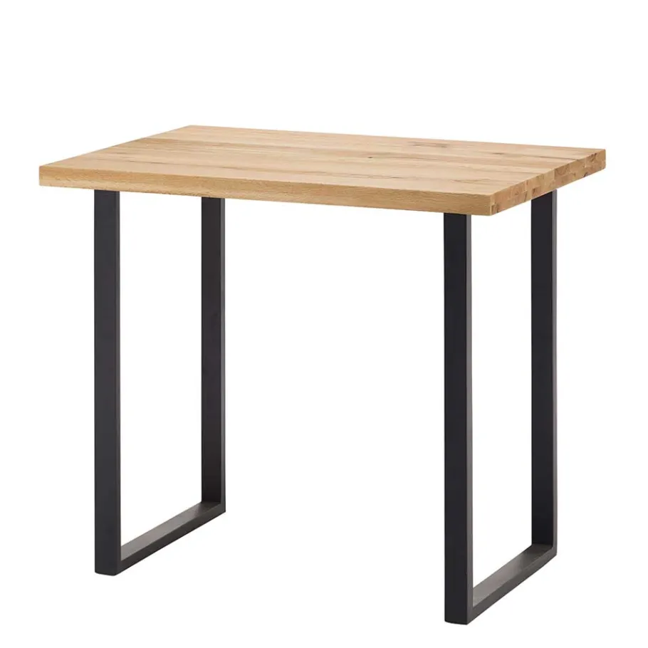 Wohnen 120x80 cm Bar Tisch aus Wildeiche & Stahl - Karmini