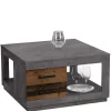 Discount Wohnen 80x80 cm Couchtisch in Beton Optik & Antik Holz NB - Imlory