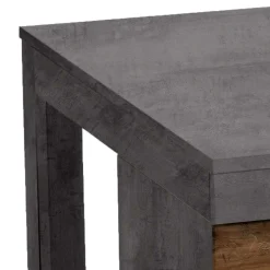 Discount Wohnen 80x80 cm Couchtisch in Beton Optik & Antik Holz NB - Imlory