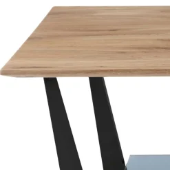 Online Wohnen 90x60 cm Couchtisch mit Massivholzplatte Eiche - Lasson