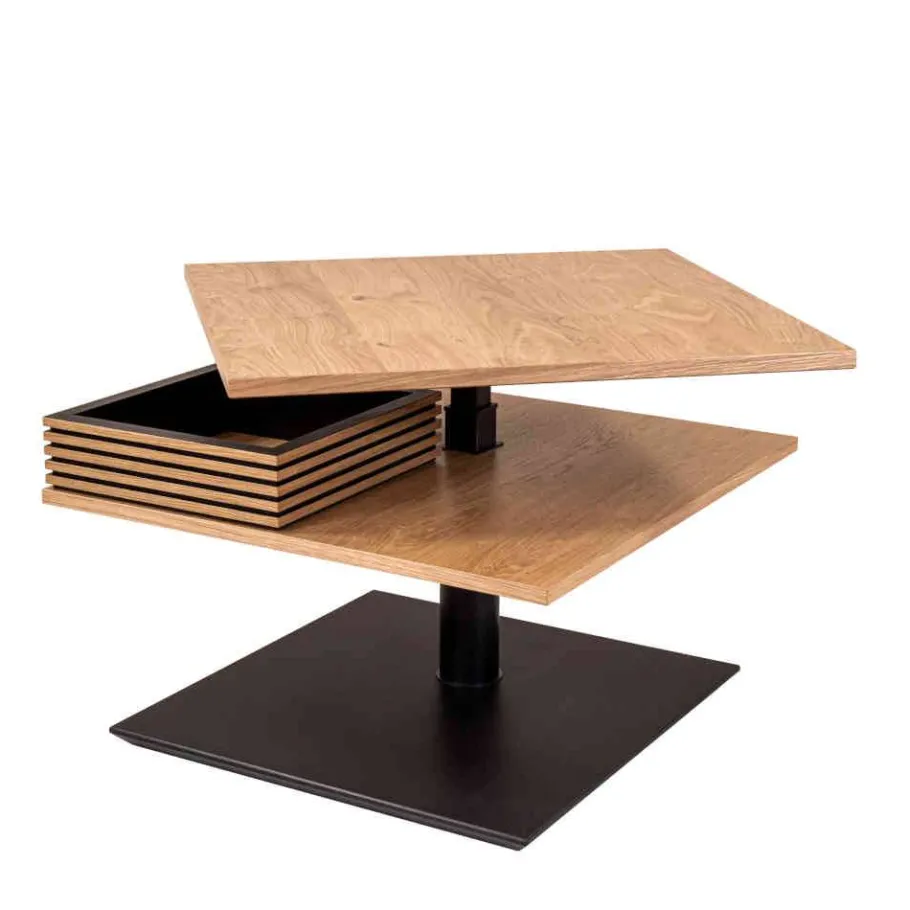 New Wohnen 70x70 cm Couchtisch mit Staufach - Portland