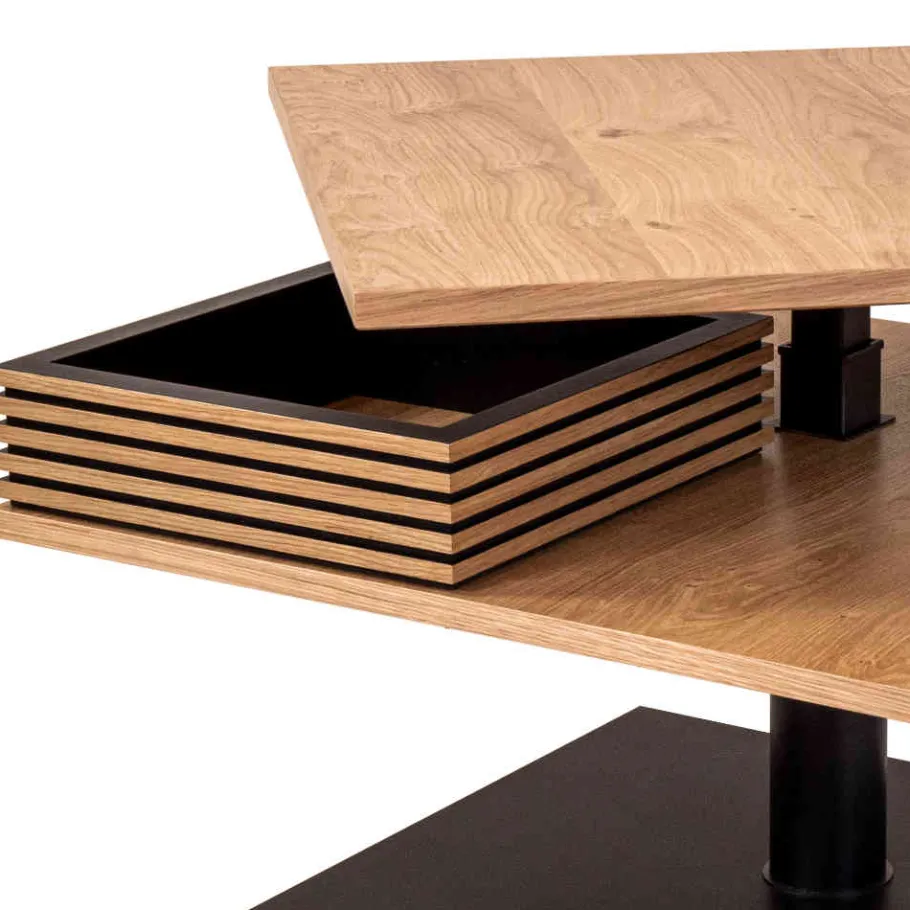 New Wohnen 70x70 cm Couchtisch mit Staufach - Portland