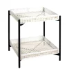 Hot Wohnen 42x42 cm Metall Beistelltisch in Creme & Schwarz - Lubines