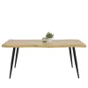 Clearance Wohnen 180x100 cm Tisch in Wildeiche mit Baumkante NB - Tracy