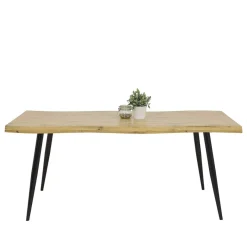 Clearance Wohnen 180x100 cm Tisch in Wildeiche mit Baumkante NB - Tracy