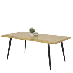 Clearance Wohnen 180x100 cm Tisch in Wildeiche mit Baumkante NB - Tracy