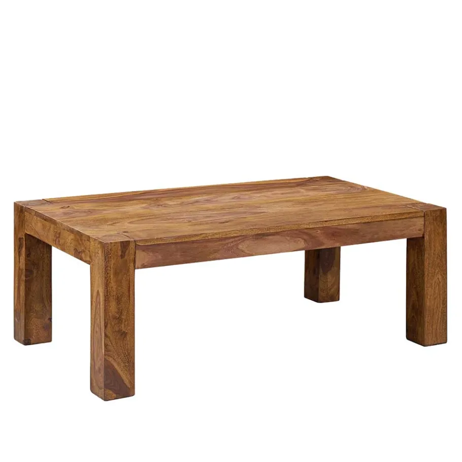 Best Wohnen 110x60 Couchtisch aus Sheesham Massivholz - Hoslo