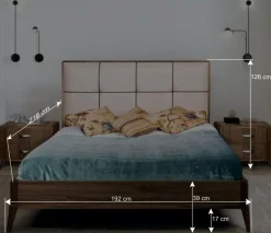 Clearance Wohnen 180x200 Designbett & Nachttische - Zalto (dreiteilig)