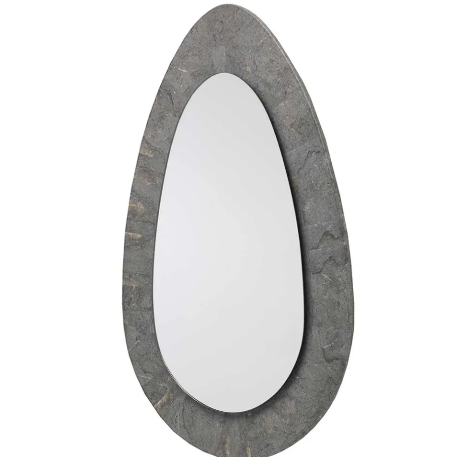 New Wohnen 70x110 Eiförmiger Spiegel mit breitem Rahmen - Janilea