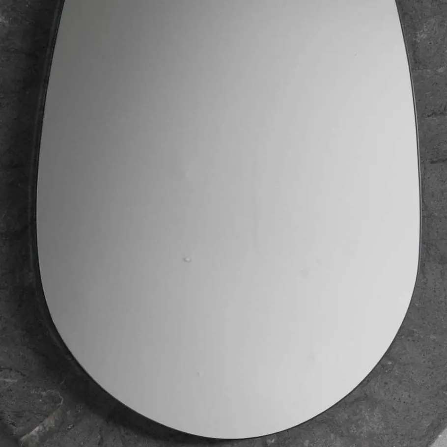 New Wohnen 70x110 Eiförmiger Spiegel mit breitem Rahmen - Janilea