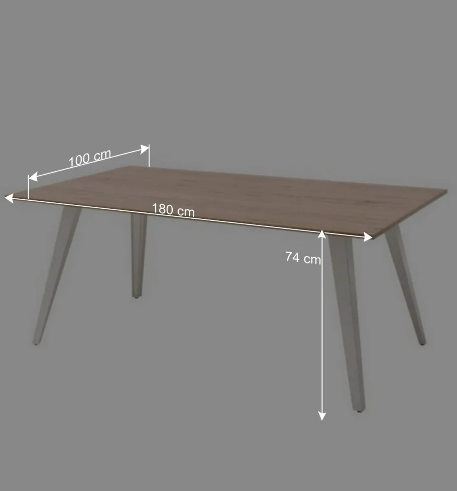 Sale Wohnen 180x100 Esstisch in Eiche Nachbildung - Jastrid