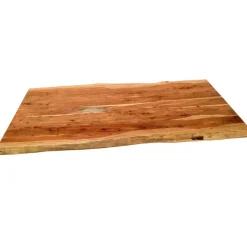 Hot Wohnen X Fuß Esszimmertisch mit Holzplatte Live Edge - Kandu