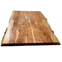 Hot Wohnen X Fuß Esszimmertisch mit Holzplatte Live Edge - Kandu