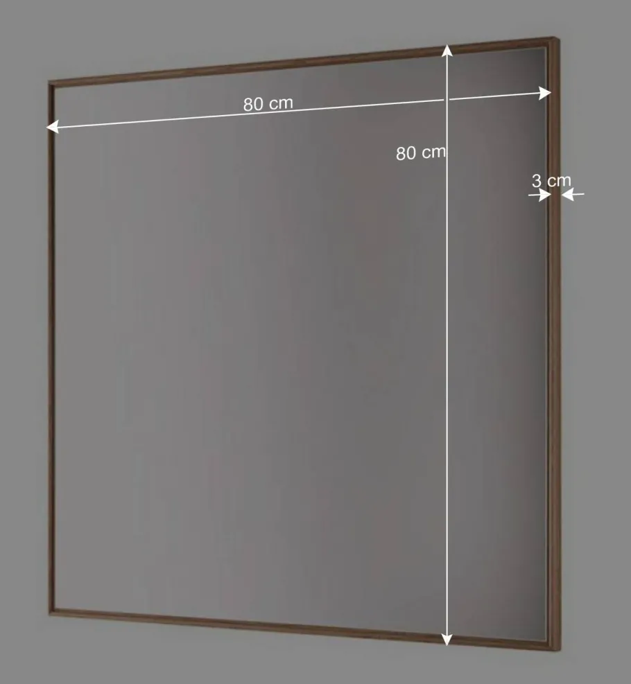 Best Wohnen 80x80 Garderobenspiegel mit Holzrahmen - Zonga