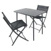 Online Wohnen 80x55 Gartentisch & Klappstühle Set - Xenata (dreiteilig)