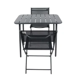 Online Wohnen 80x55 Gartentisch & Klappstühle Set - Xenata (dreiteilig)