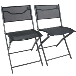 Online Wohnen 80x55 Gartentisch & Klappstühle Set - Xenata (dreiteilig)