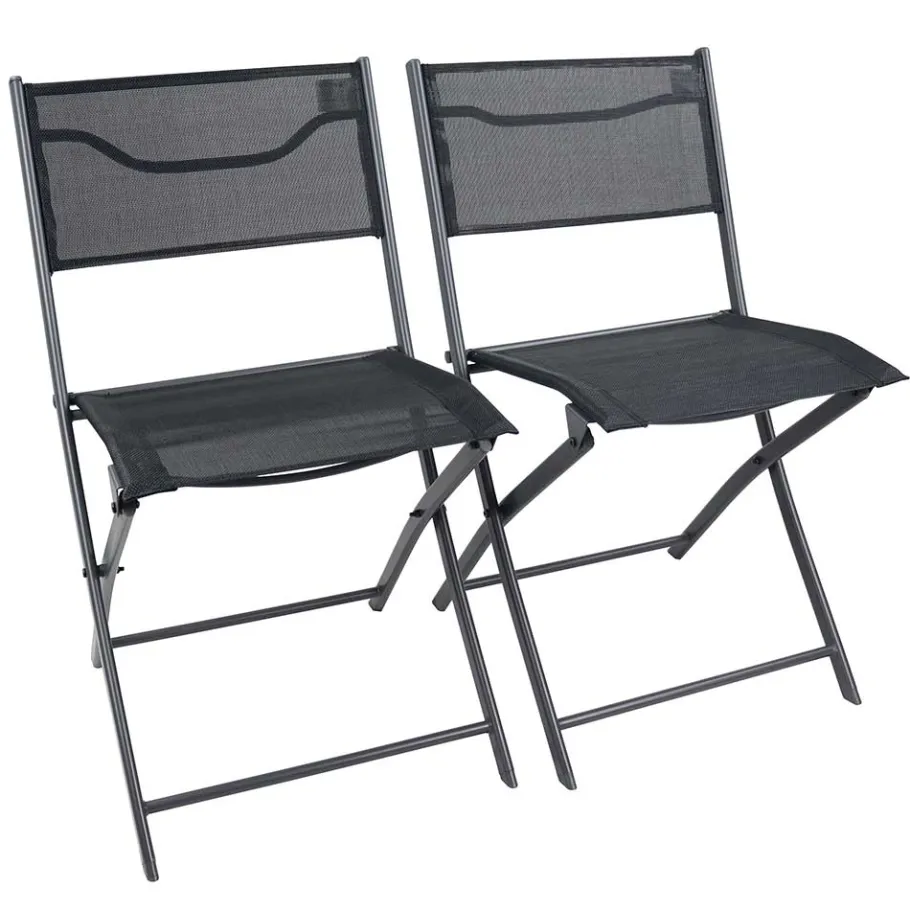 Online Wohnen 80x55 Gartentisch & Klappstühle Set - Xenata (dreiteilig)