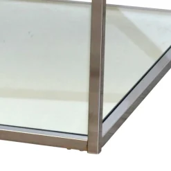 Discount Wohnen 80x80 Glas Couchtisch mit Spiegelglas Boden - Cowian