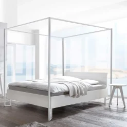 Hot Wohnen 140x200 Himmelbett in Weiß - Yasin